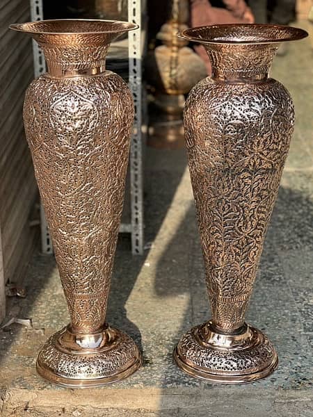 Old Vintage Copper Vases 1