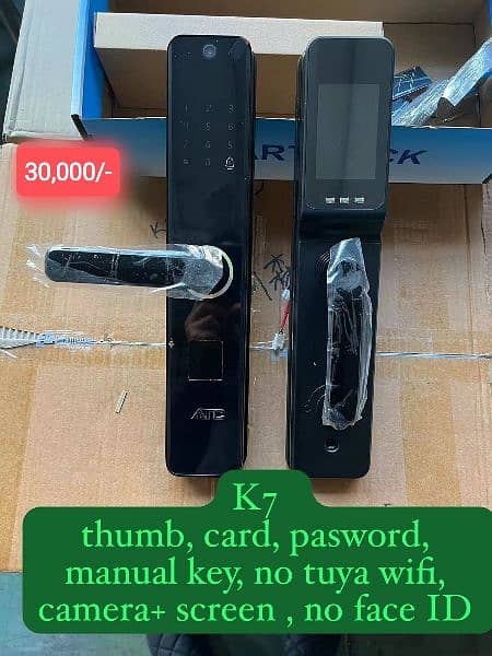 Smart Wifi Fingerprint wooden, glass door lock 10