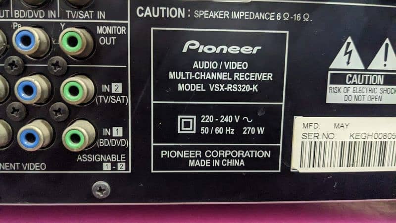 pioneer amplifier 6
