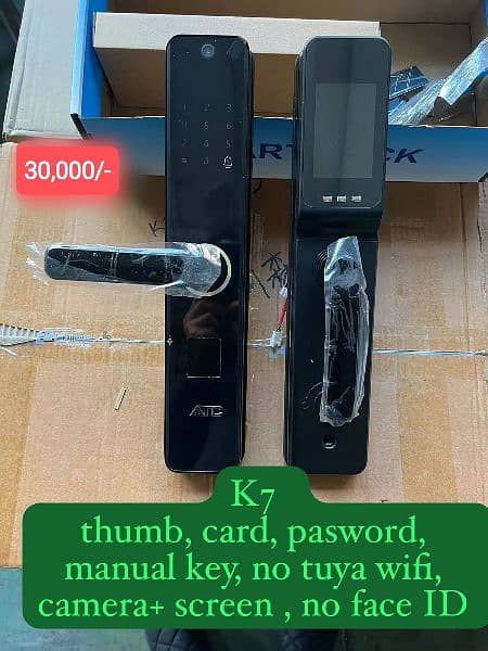 Smart Wifi Fingerprint wooden,  glass door lock 10