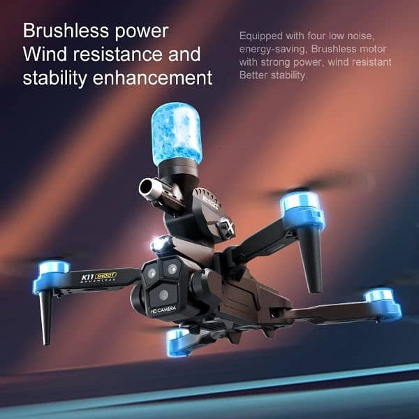 4K 3 Camera Drone K11 Max Drone Water Jell ball Brushless Motor GPS 1