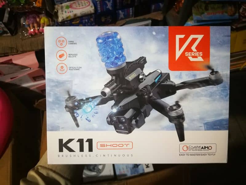 4K 3 Camera Drone K11 Max Drone Water Jell ball Brushless Motor GPS 3
