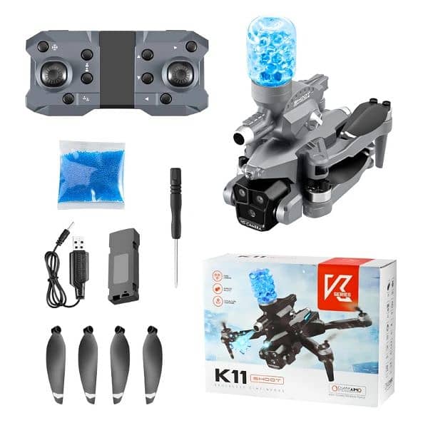 4K 3 Camera Drone K11 Max Drone Water Jell ball Brushless Motor GPS 7