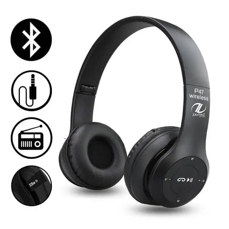 P47 Wireless Bluetooth Headphones Foldable Wireless Headphones 3