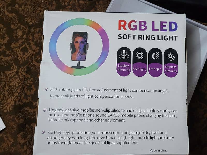 Pure LED RGB Ring Light with Mobile Holder 2