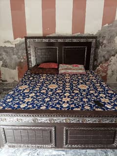 Bed with 2 side tables & Dressing Table & Showcase (Without Matris)