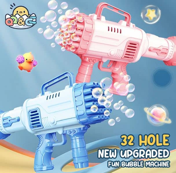 32 Holes Bubble Gun | Toy Guns | Kids Electric Gun 6