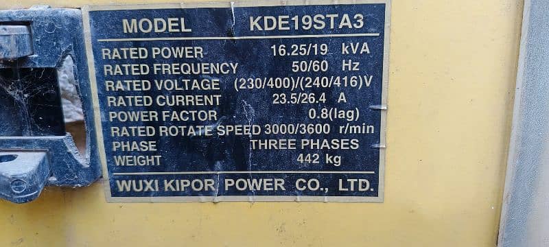 Kipor 19 Kva Generator For Sale 1