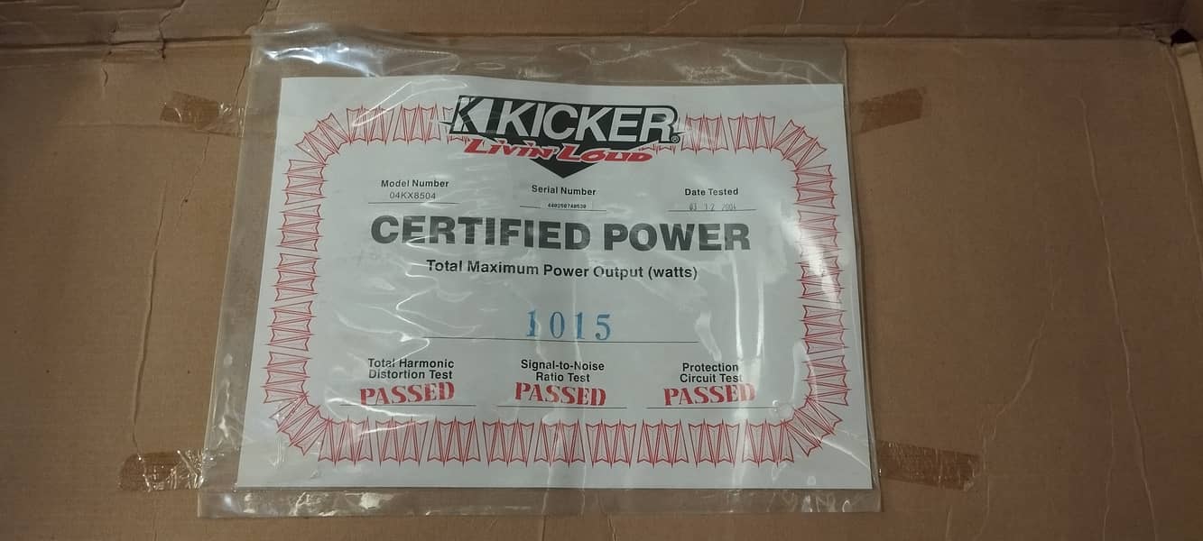 Kicker 850.4 four channel hi end amplifier 2
