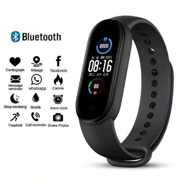 M5 Smart Watch Music Payback Bluetooth Blood Pressure Waterproof 6