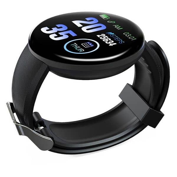 D18 Heart Rate Blood Pressure Smartwatch Color Screen Fitness Tracker 3