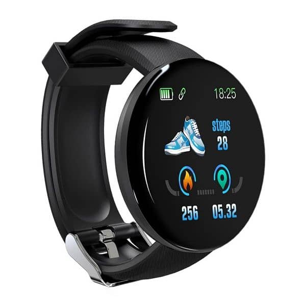 D18 Heart Rate Blood Pressure Smartwatch Color Screen Fitness Tracker 4