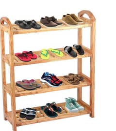 Wooden Shoe Rack Organized 0