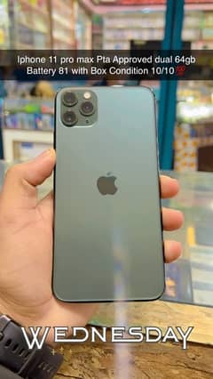 Iphone 11 pro max Pta approved 64 gb