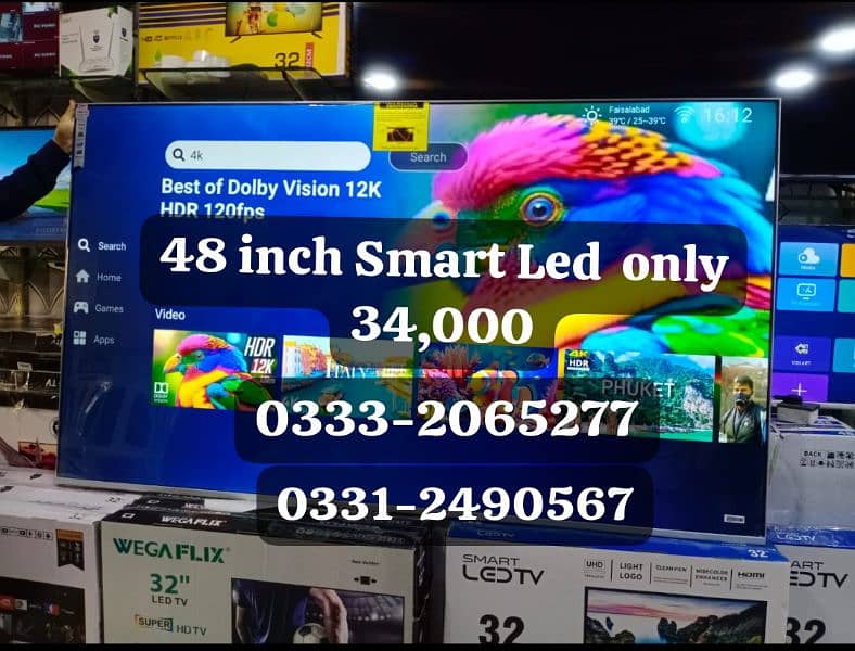 32" to 65 INCH All sizes Smart UHD Wifi Youtube led tv brand new 7