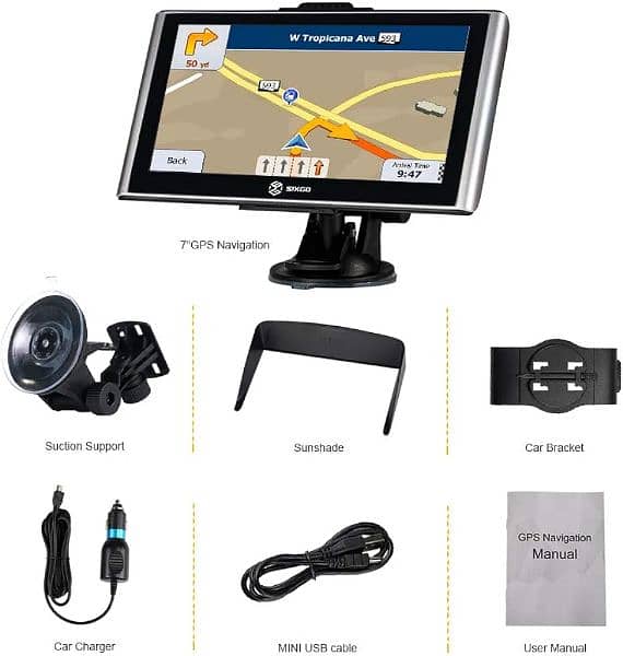 SIXGO GPS Navigation for Car 7 Inch Touch GPS Navigation System 4