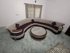 7 seater sofa set with round table