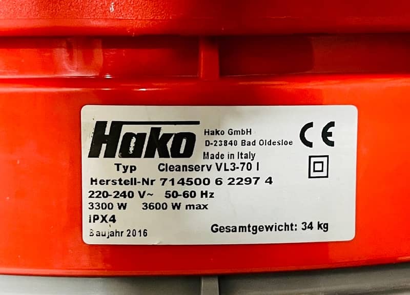 Industrial HAKO Wet and Dry Vaccum Cleaner 4