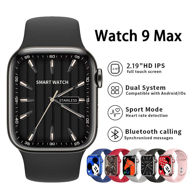 Watch 9 Max - Series 9 - Full HD Screen - Wireless Charging - COD AVB 2