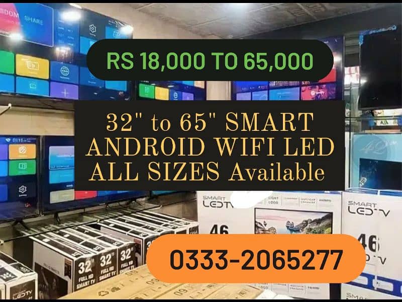 55" 65" Inch Smart Led tv android wifi brand new 2024 Model 4k 3
