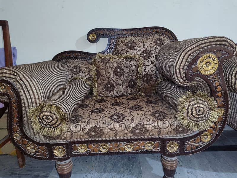 5 seat Sofa set good design and solid wood with 3 tables  for sale 7