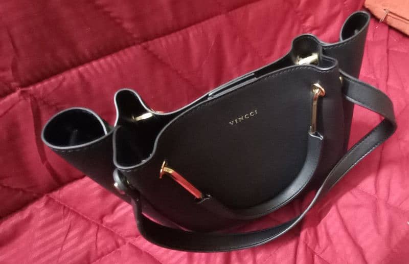 Original Vincie black leather 3 way high quality women's bag 10