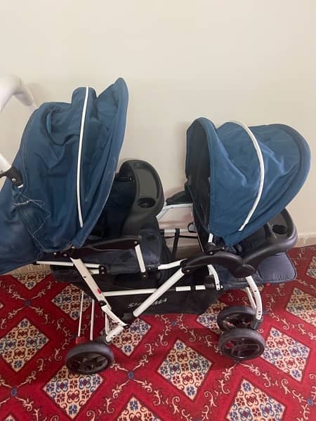 pram not used only packing off double kids prams 0