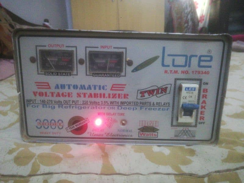 Automatic voltage stabilizer new condition. 5