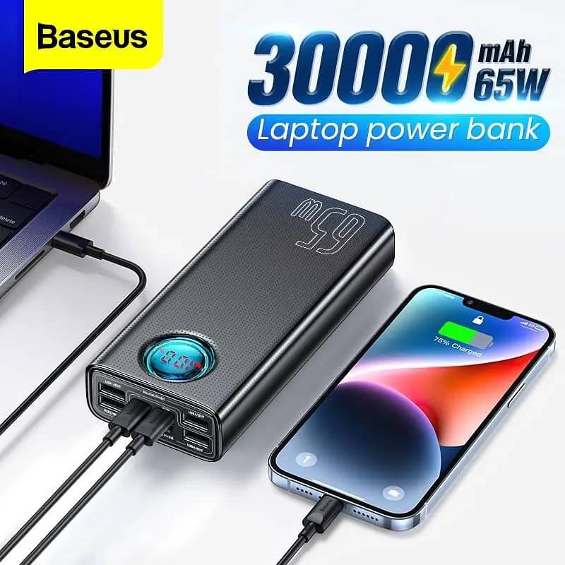 Baseus Amblight Digital Display Quick Charge Power Bank 30000mAh 65W 0