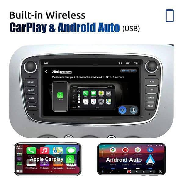 MONDEO MK4 ANDROID 12 CAR LCD 7" SCREEN GPS WIFI RADIO CAMERA 0