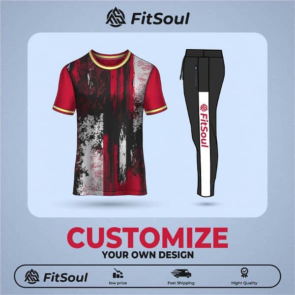Men sublimation t-shirt and trousers 1