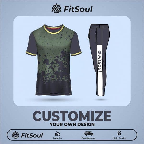 Men sublimation t-shirt and trousers 3