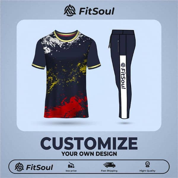 Men sublimation t-shirt and trousers 5