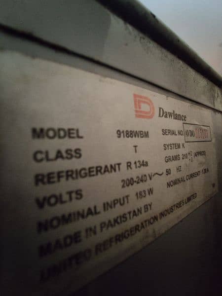 Dawlance full size fridge  9188WBM 5