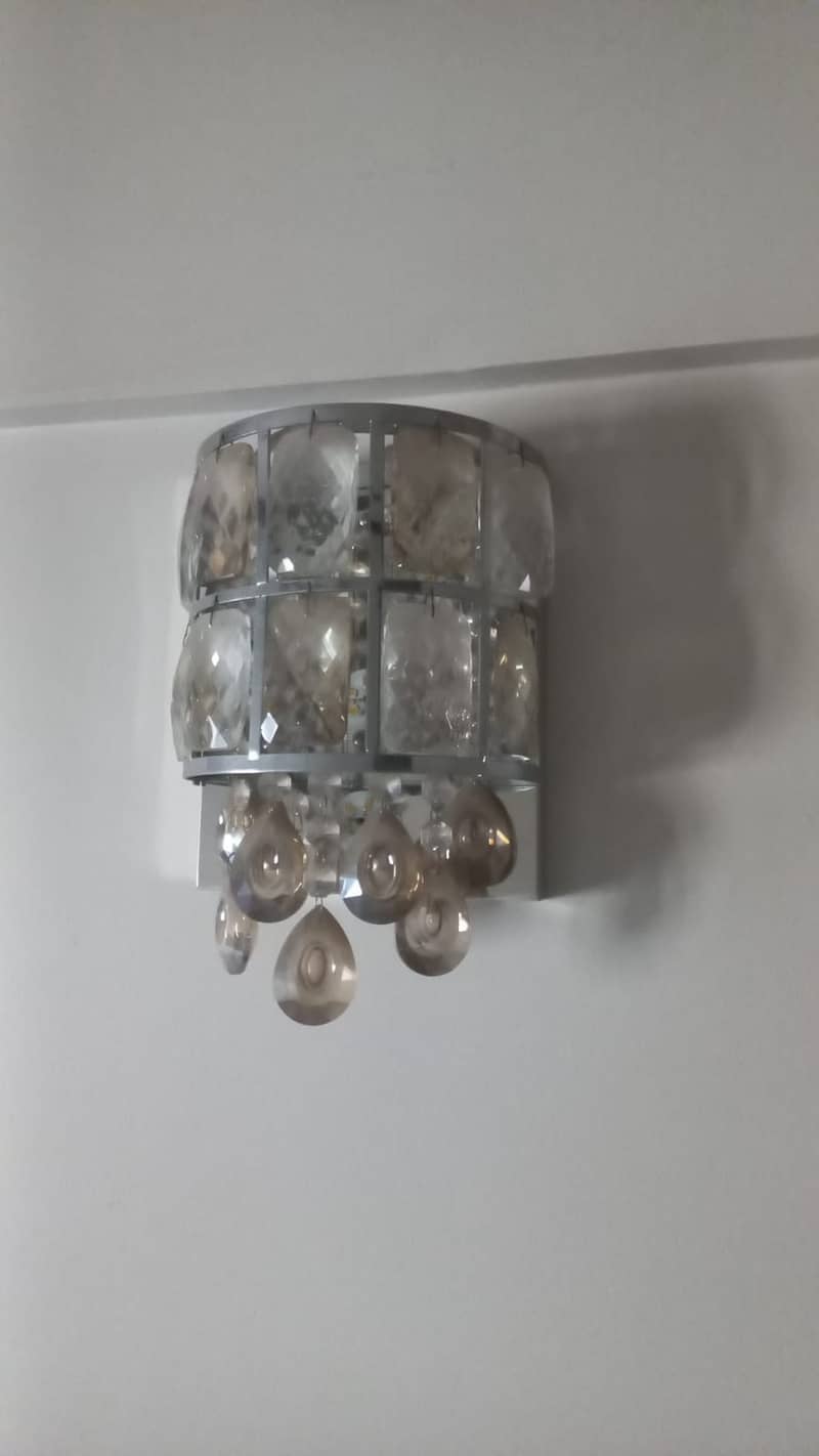 One Pair Crystal drawing room wall lights needs to be sold urgently 1