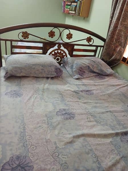 Iron bed with mattress 1