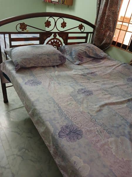 Iron bed with mattress 3