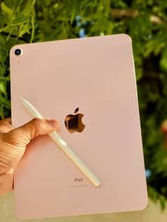 iPad Air 4 256 GB Pink Colour with Chinese Pencils Free and Back Cover