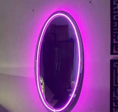 Pink/Warm neon Selfie mirror for room (FREE DELIVERY)