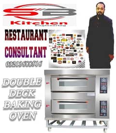 Pizza oven double deck Bakery Baking oven & kitchen equipment