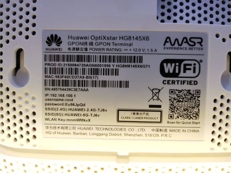 Huawei Gpon Wifi 6 Dual Band Wifi Router 2