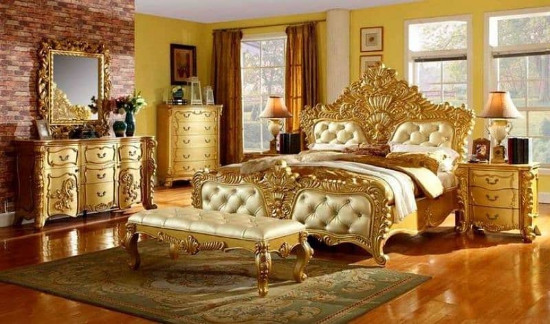 Bedset/Classic Bed/ SofaSet/Wardrobe/Showcase/Chairs/Console/Curtain 1
