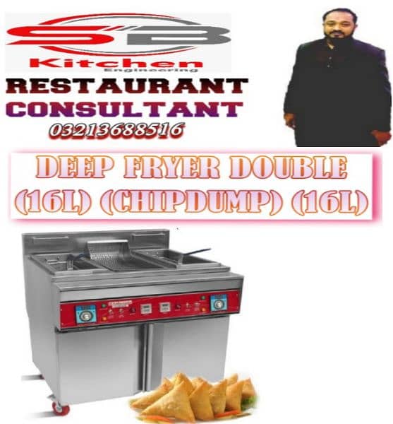 Commercial Deep Fryer , Hot Plat , Pizza oven & all kitchen equipment 1