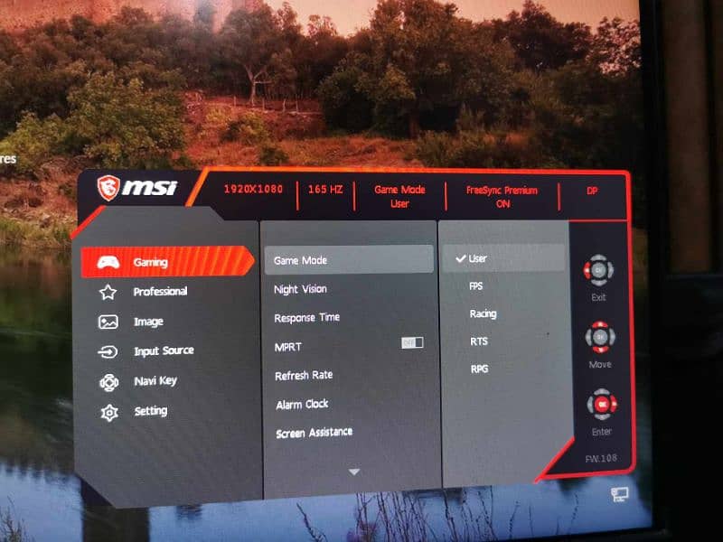 msi 165htz monitor almost new 3