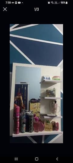 mirror dressing with shelves