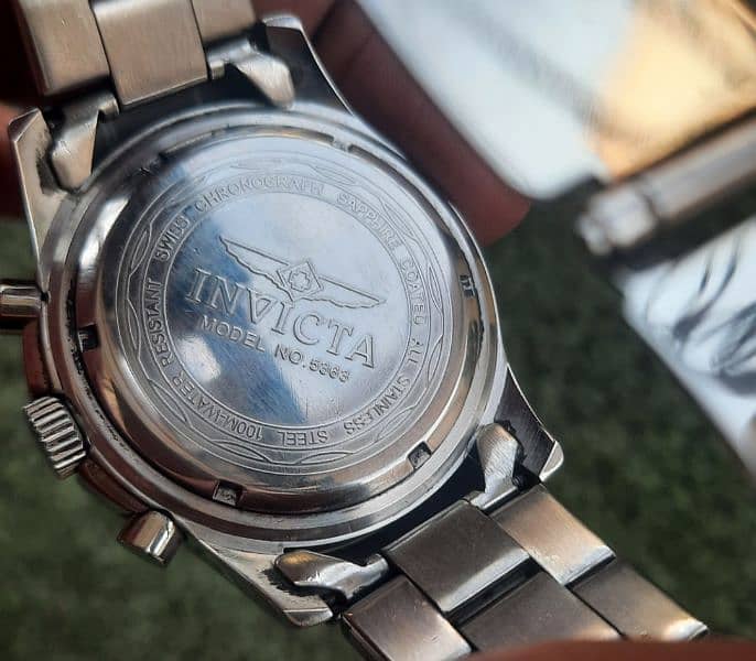 invicta chronograph sapphire glass swiss watch 6