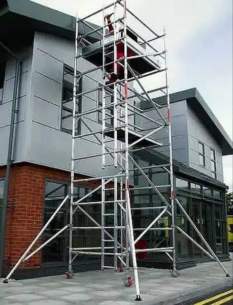 Aluminium  Pak Scaffolding Double Width Mobile Tower Fall Ceiling 0