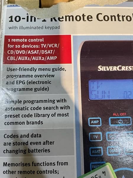 Silvercrest remote control 7