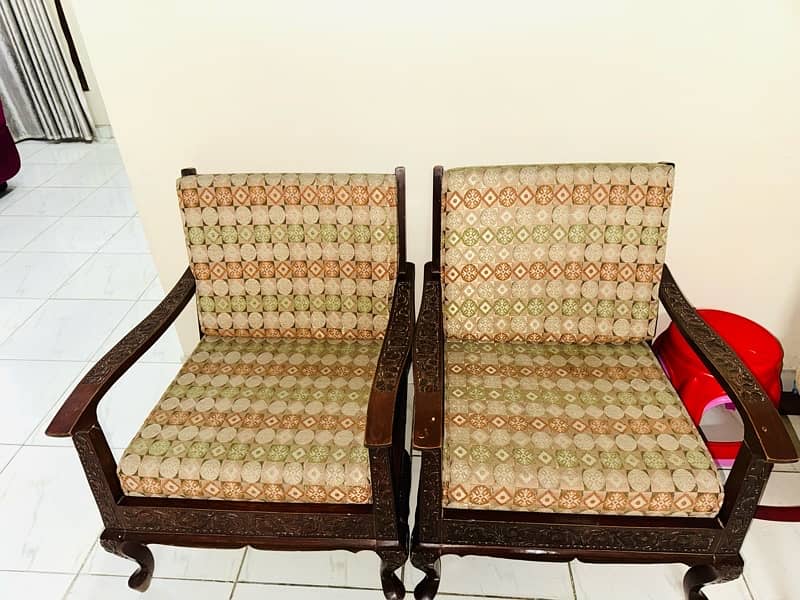 5 Seater Wooden Sofa for Sale in Nowshera 1