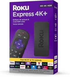 Roku Express 4K+ | Roku Streaming Device 4K/HDR with Roku Voice Remote